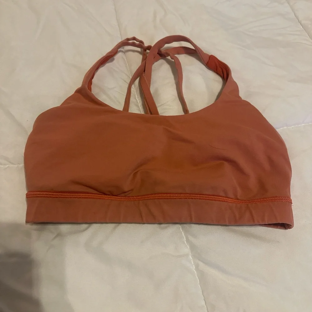 Lululemon energy bra orange size 6